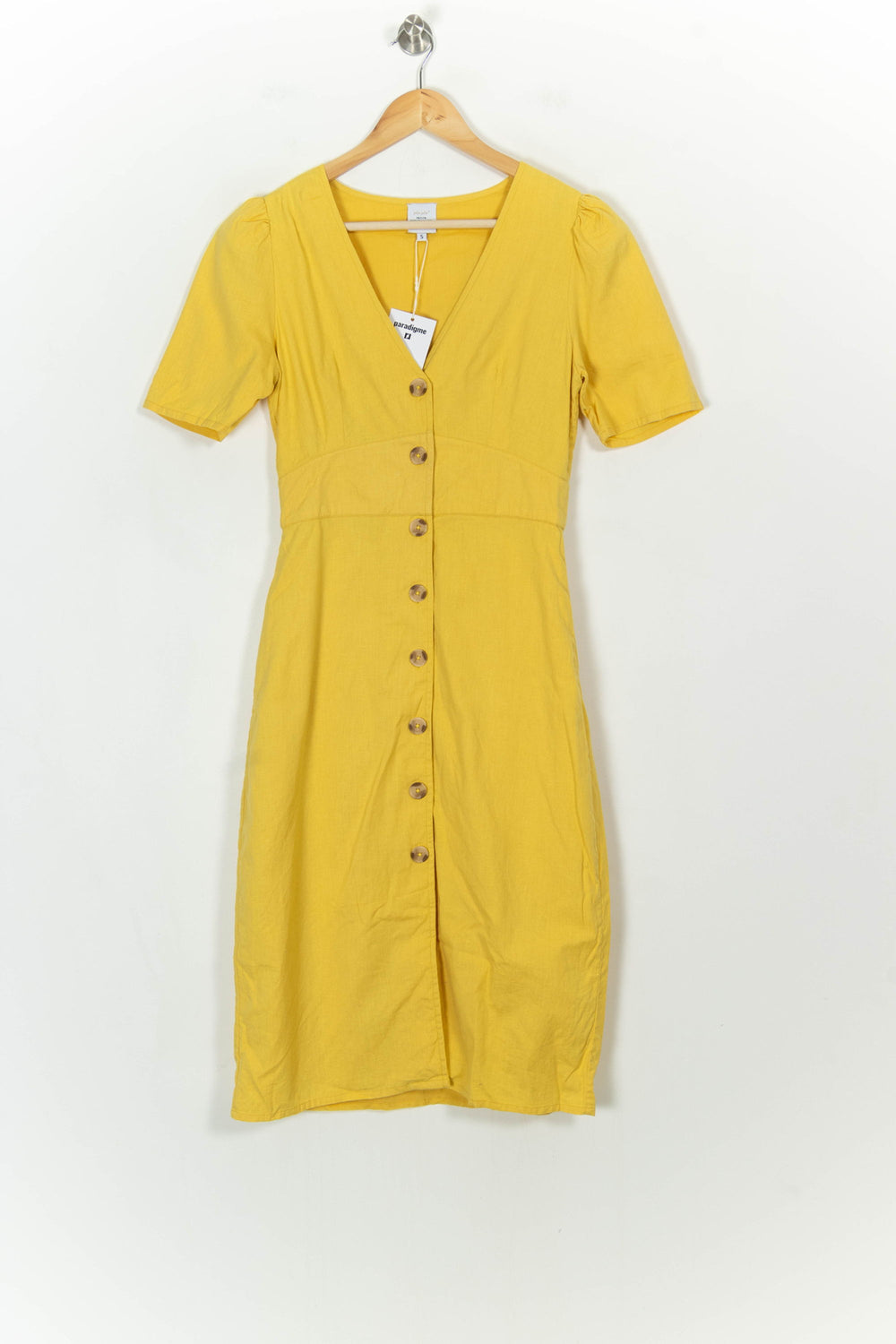 Robe Boutonnée Jaune - Taille S/36 de la marque Petite Mendigote | PARAD107145 - Vendu par Paradigme - Image 2