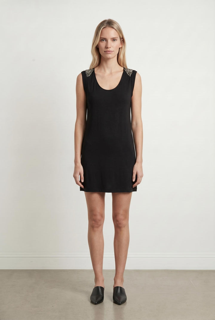 Robe Sans Manches Noire - Taille S/36 de la marque Sandro | PARAD107147 - Vendu par Paradigme - Image 1