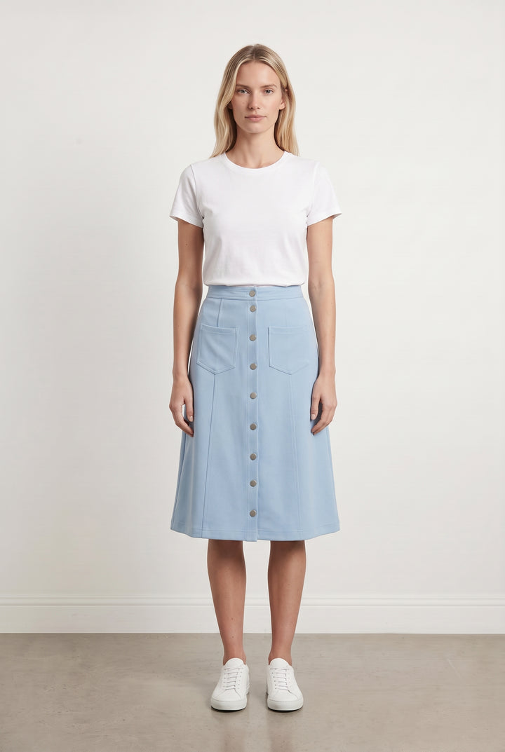 Jupe Midi Bleue - Taille M/38 de la marque Suncoo | PARAD107155 - Vendu par Paradigme - Image 1