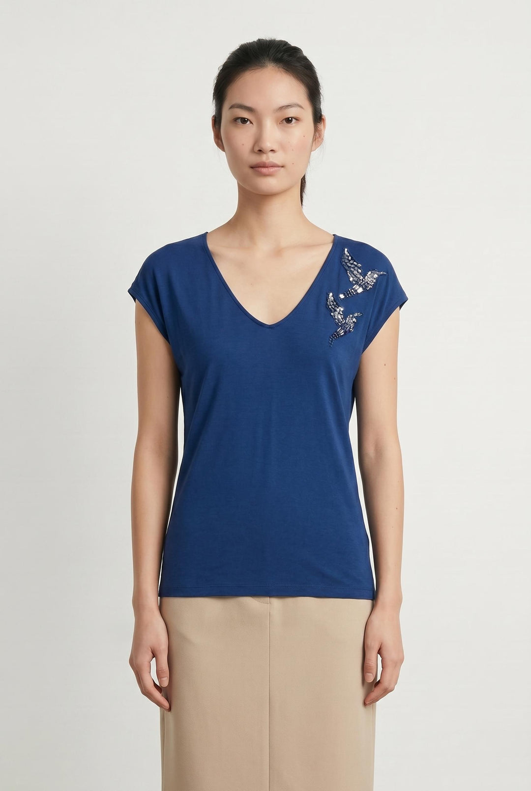 T-shirt Bleu - Taille XS/34 de la marque One Step | PARAD107164 - Vendu par Paradigme - Image 1