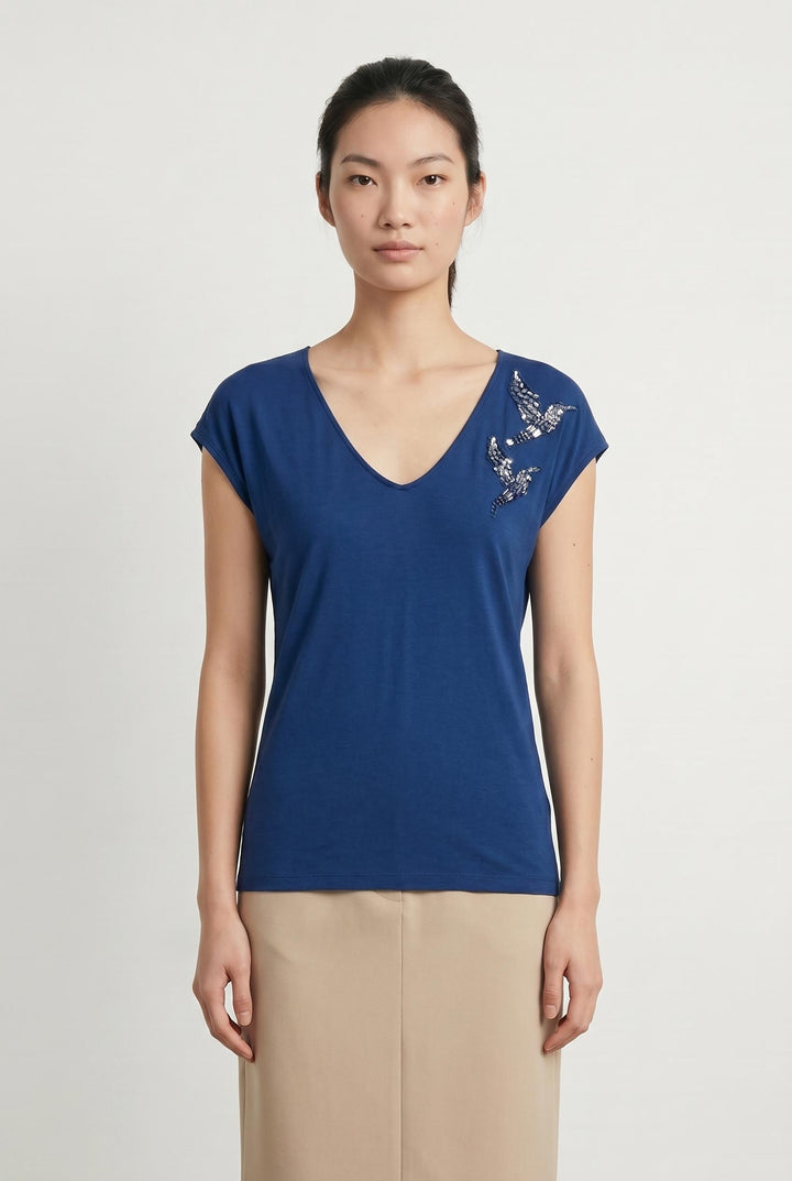 T-shirt Bleu - Taille XS/34 de la marque One Step | PARAD107164 - Vendu par Paradigme - Image 1