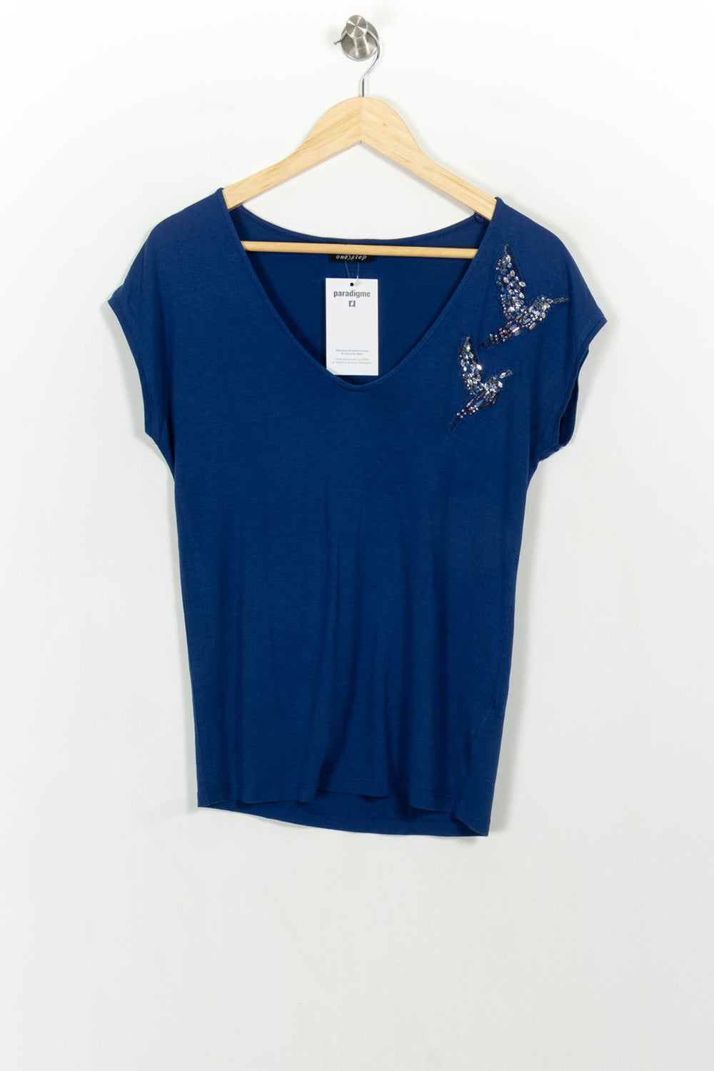 T-shirt Bleu - Taille XS/34 de la marque One Step | PARAD107164 - Vendu par Paradigme - Image 2