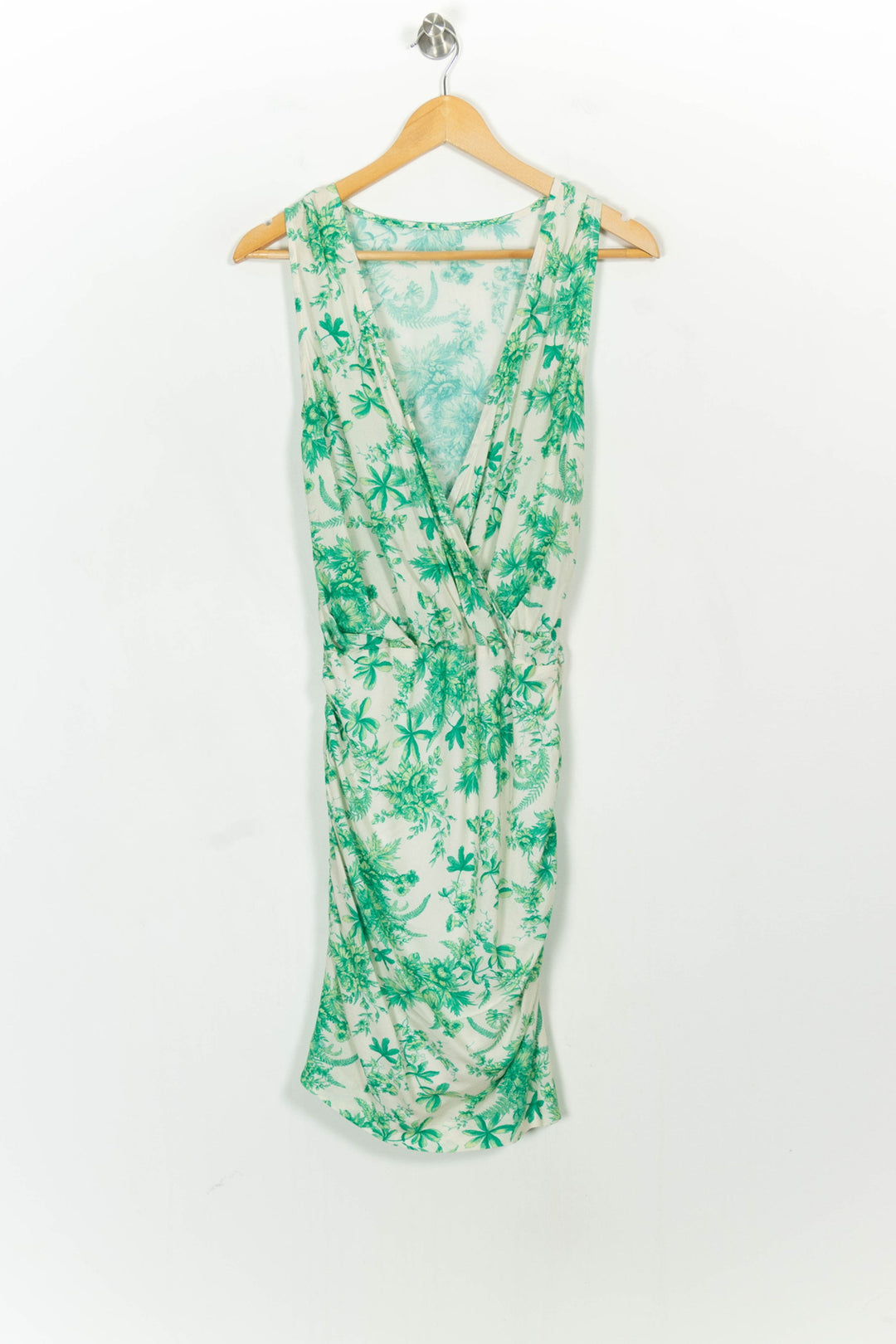 Robe Droite Blanche et Verte - Taille XS/34 de la marque Parisienne et Alors | PARAD107167 - Vendu par Paradigme - Image 4