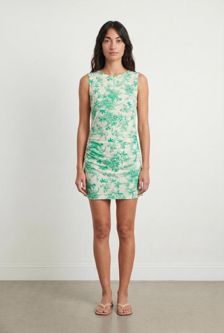Robe Droite Blanche et Verte - Taille XS/34 de la marque Parisienne et Alors | PARAD107167 - Vendu par Paradigme - Image 1