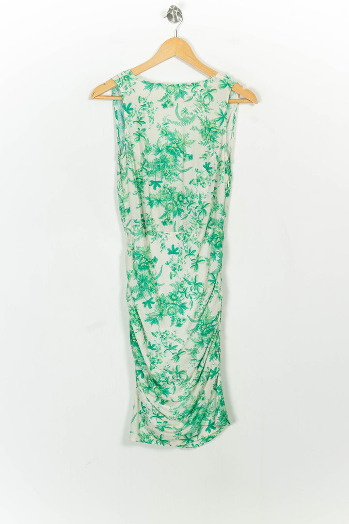 Robe Droite Blanche et Verte - Taille XS/34 de la marque Parisienne et Alors | PARAD107167 - Vendu par Paradigme - Image 2