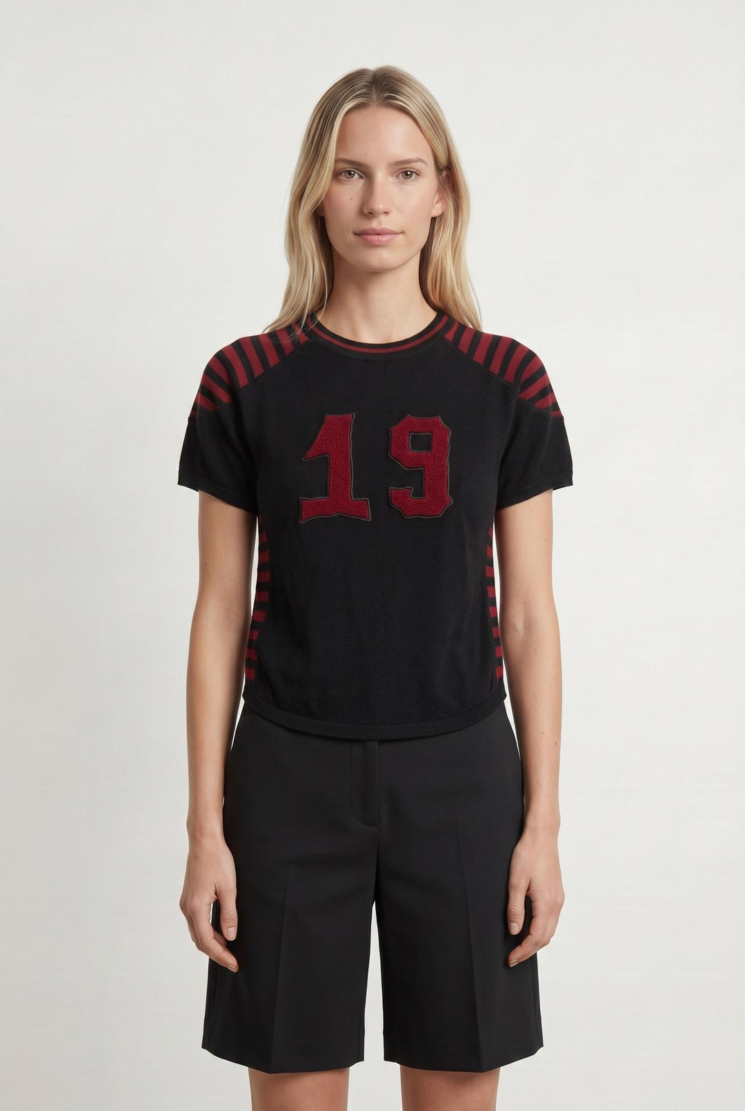 Tee-shirt Noir et Bordeaux - Taille S/36 de la marque The Kooples - Sport | PARAD107174 - Vendu par Paradigme - Image 1