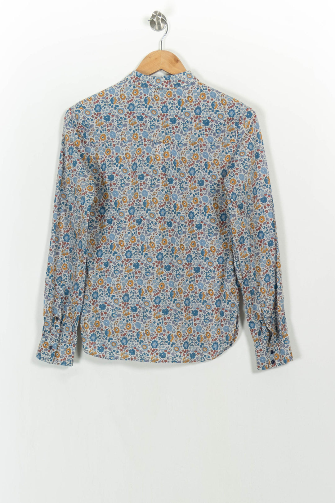 Chemise Fleurie Bleue et Jaune - Taille M/38 de la marque Sessùn | PARAD107177 - Vendu par Paradigme - Image 4