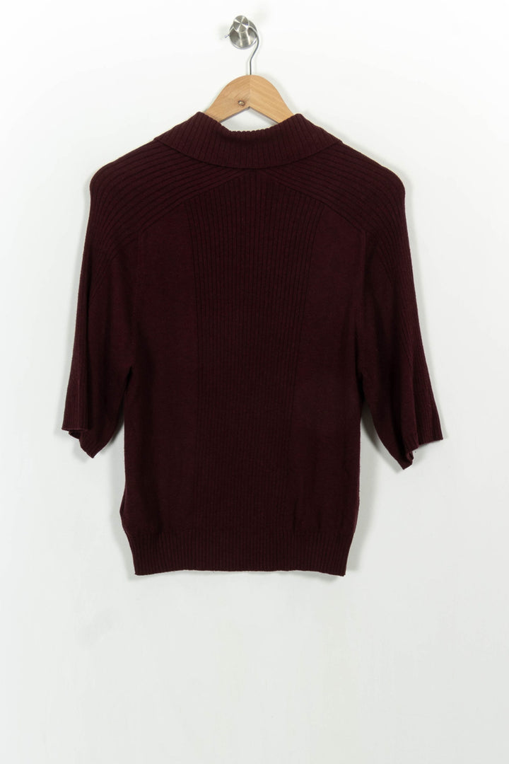 Polo Bordeaux - Taille S/36 de la marque ba&sh | PARAD107179 - Vendu par Paradigme - Image 4