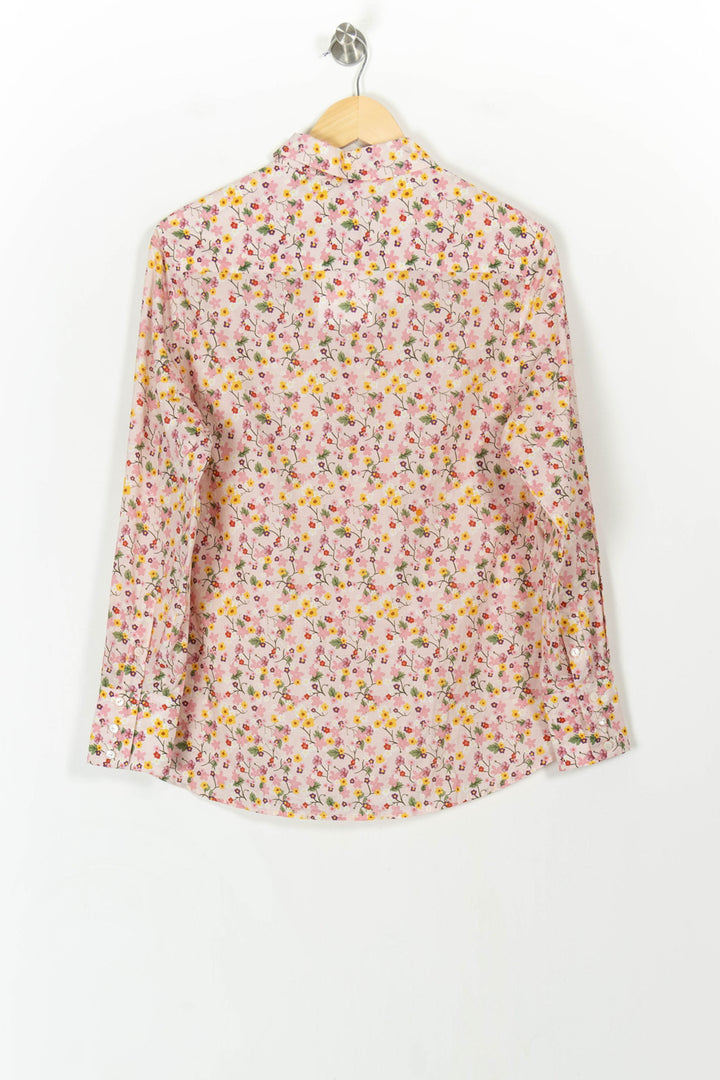 Chemise À Fleurs Rose et Jaune - Taille S/36 de la marque Ines de la Fressange Paris | PARAD107195 - Vendu par Paradigme - Image 4