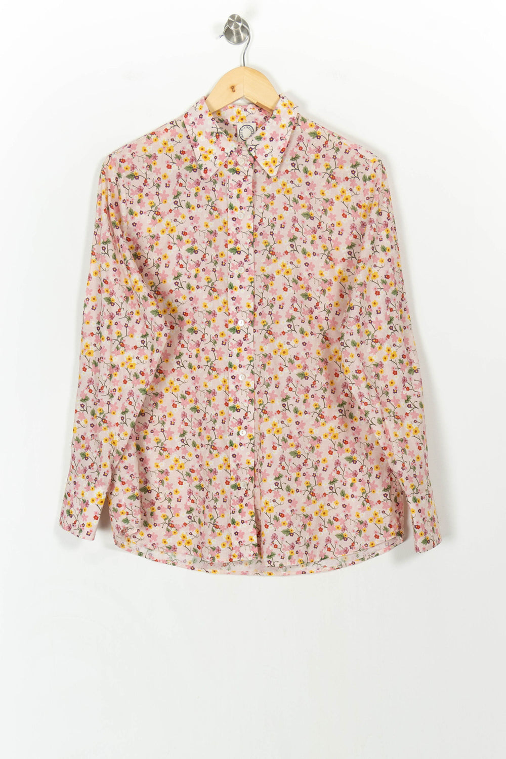 Chemise À Fleurs Rose et Jaune - Taille S/36 de la marque Ines de la Fressange Paris | PARAD107195 - Vendu par Paradigme - Image 2