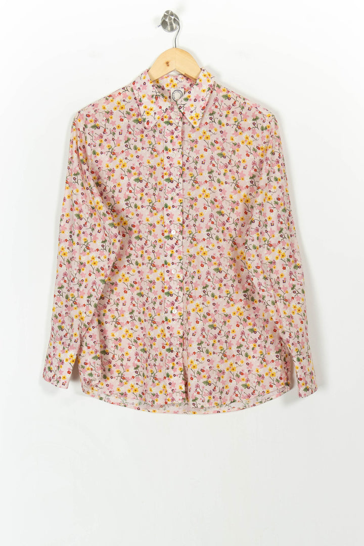 Chemise À Fleurs Rose et Jaune - Taille S/36 de la marque Ines de la Fressange Paris | PARAD107195 - Vendu par Paradigme - Image 2