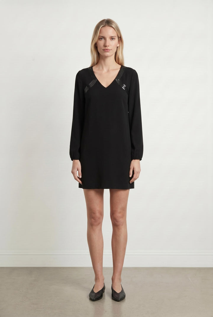 Robe Droite Noire - Taille S/36 de la marque Sud express | PARAD107200 - Vendu par Paradigme - Image 1