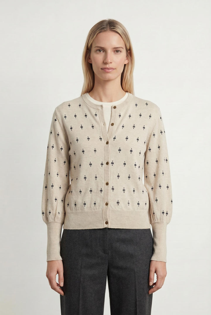 Cardigan Beige et Noir - Taille XS/34 de la marque Sessùn | PARAD107202 - Vendu par Paradigme - Image 1