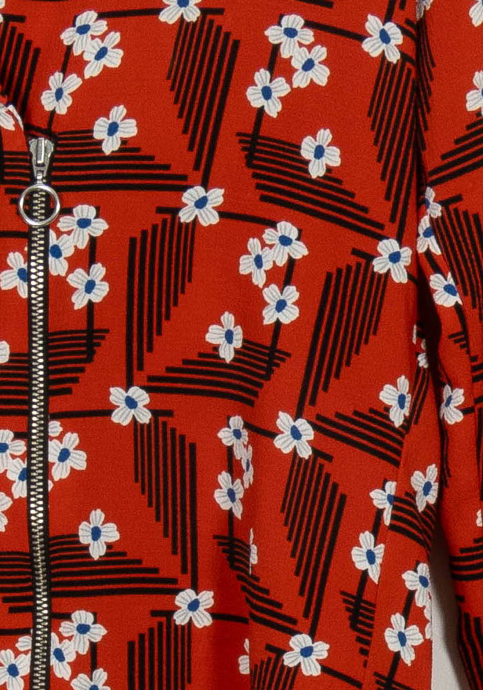 Blouse Rouge - Taille XS/34 de la marque I.Code | PARAD107206 - Vendu par Paradigme - Image 3
