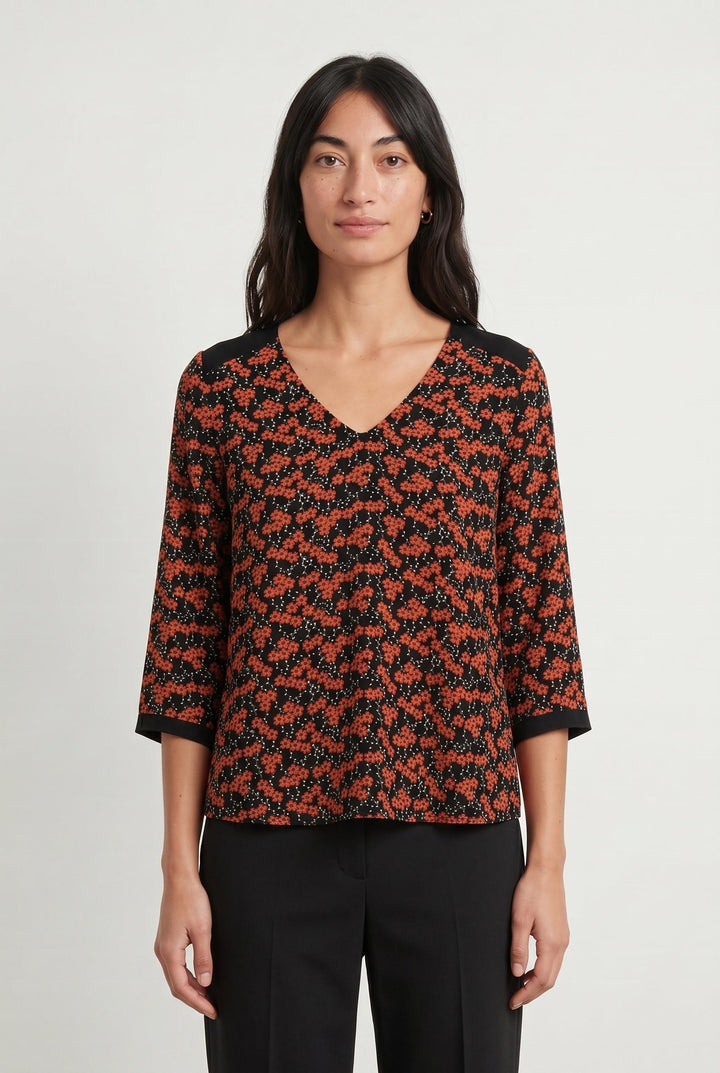 Blouse Noire et Rouge - Taille XS/34 de la marque I.Code | PARAD107210 - Vendu par Paradigme - Image 1