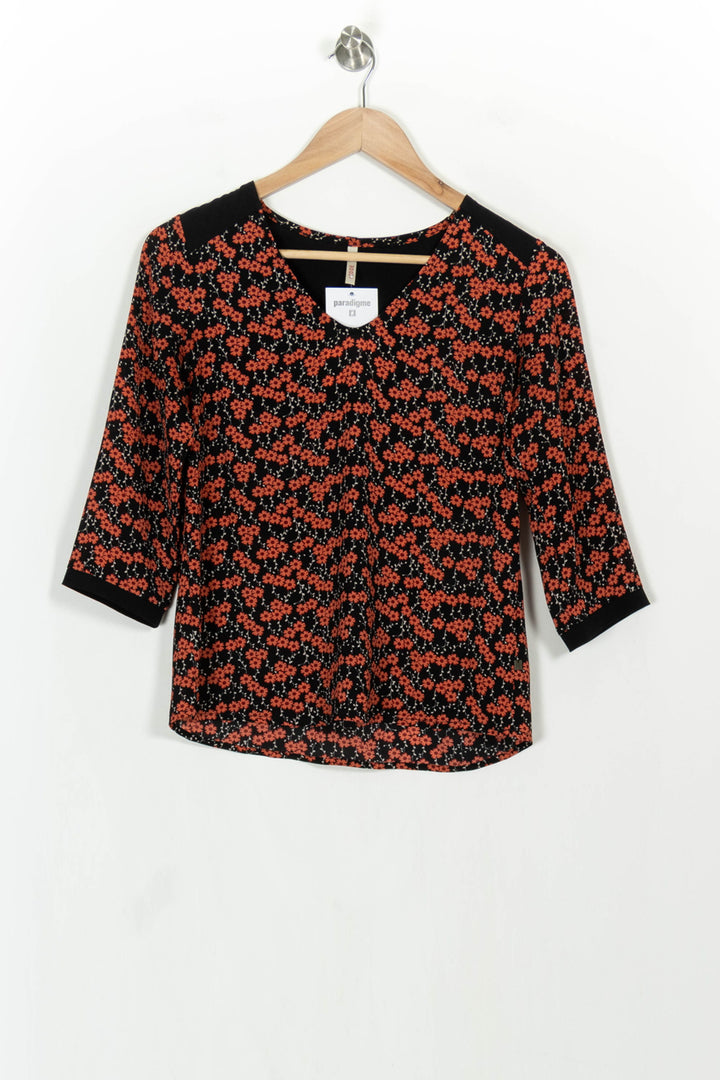 Blouse Noire et Rouge - Taille XS/34 de la marque I.Code | PARAD107210 - Vendu par Paradigme - Image 2
