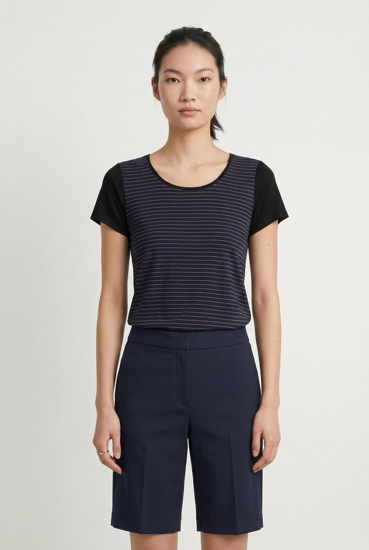 Tee-shirt Noir et Bleu - Taille XS/34 de la marque I.Code | PARAD107212 - Vendu par Paradigme - Image 1