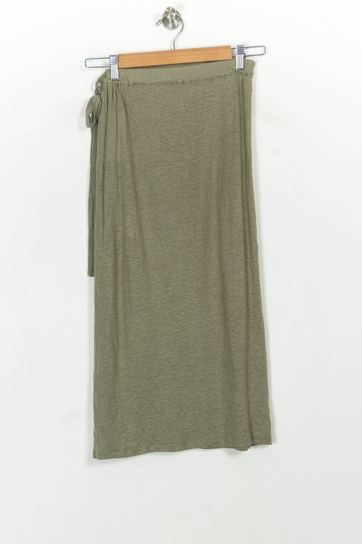 Jupe Midi Verte - Taille XS/34 de la marque Majestic Filatures | PARAD107216 - Vendu par Paradigme - Image 4
