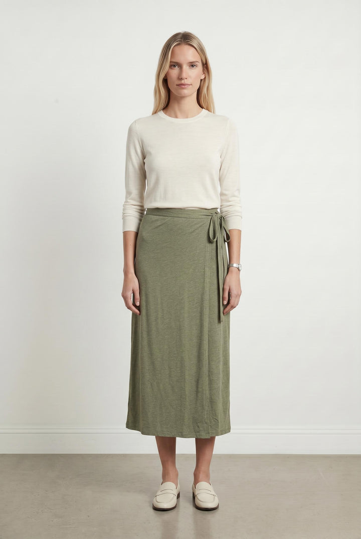 Jupe Midi Verte - Taille XS/34 de la marque Majestic Filatures | PARAD107216 - Vendu par Paradigme - Image 1
