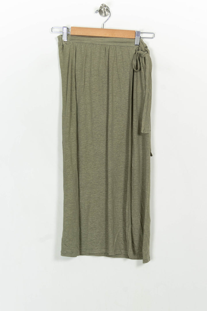 Jupe Midi Verte - Taille XS/34 de la marque Majestic Filatures | PARAD107216 - Vendu par Paradigme - Image 2