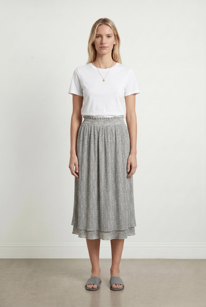 Jupe Plissée Bleu et Beige - Taille M/38 de la marque Comptoir des Cotonniers | PARAD107219 - Vendu par Paradigme - Image 1