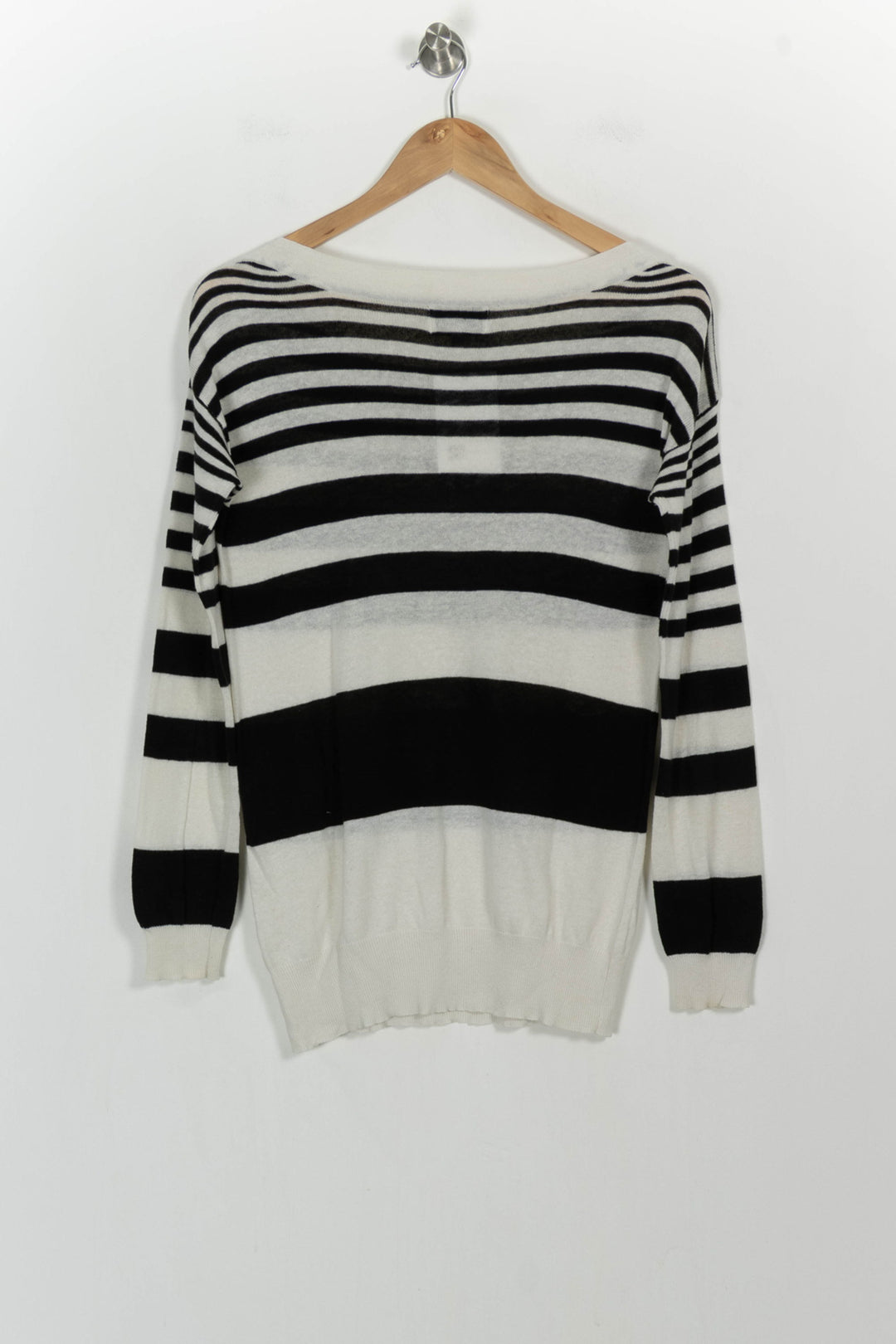 Pull Rayé Noir et Blanc - Taille S/36 de la marque Essentiel Antwerp | PARAD107220 - Vendu par Paradigme - Image 4