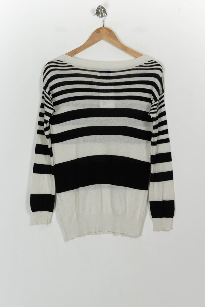 Pull Rayé Noir et Blanc - Taille S/36 de la marque Essentiel Antwerp | PARAD107220 - Vendu par Paradigme - Image 4