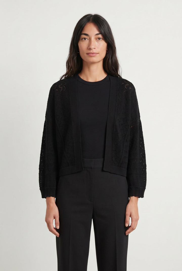 Gilet Noir - Taille S/36 de la marque La Fée Maraboutée | PARAD107221 - Vendu par Paradigme - Image 1