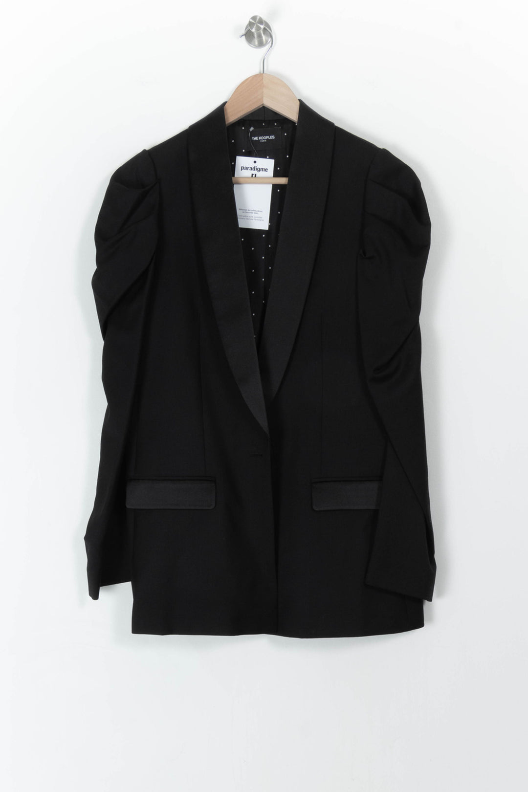 Blazer Noir - Taille S/36 de la marque The Kooples | PARAD107222 - Vendu par Paradigme - Image 2