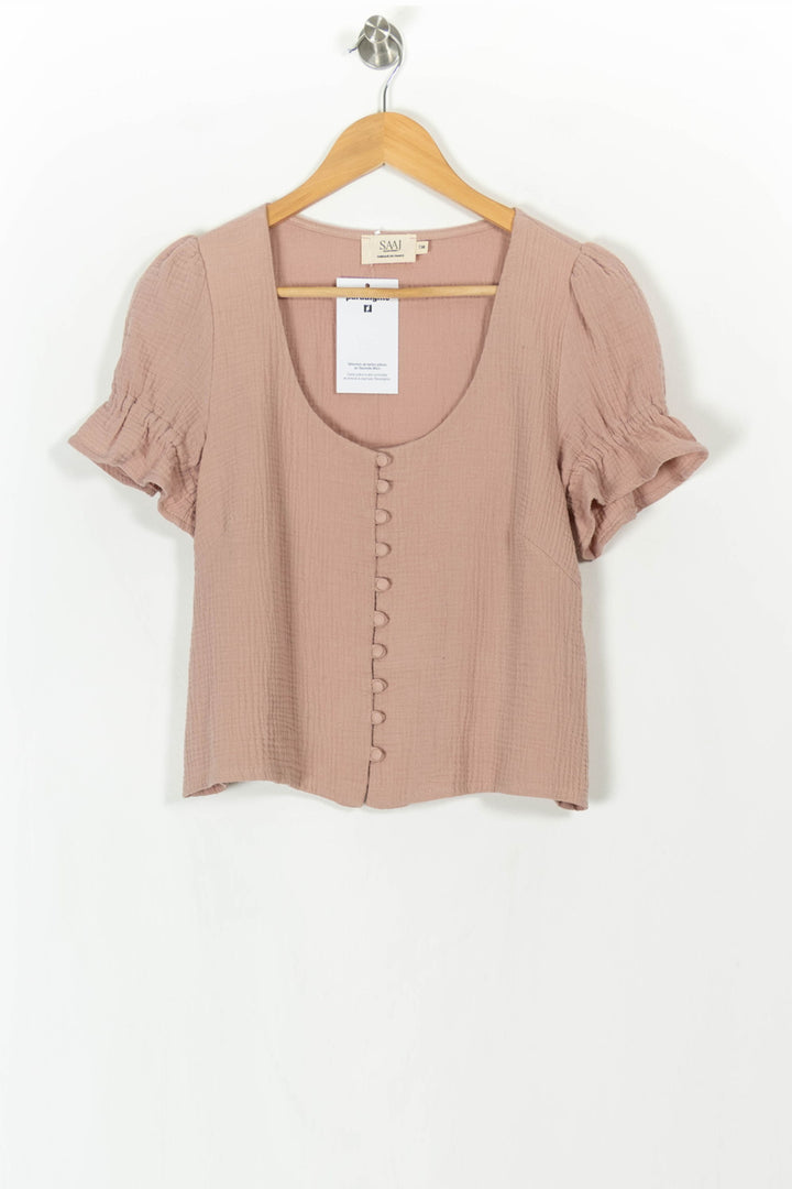 Blouse Rose - Taille M/38 de la marque SAAJ | PARAD107225 - Vendu par Paradigme - Image 2