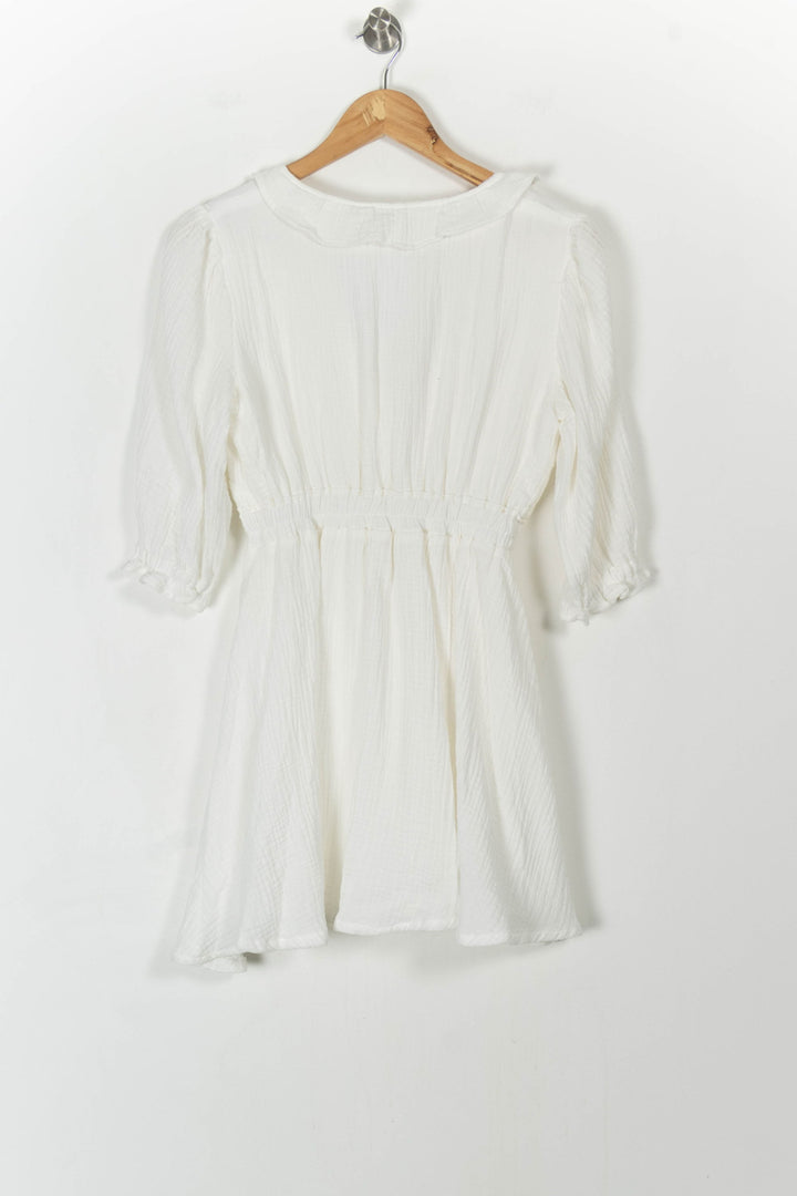 Robe Courte Blanche - Taille M/38 de la marque SAAJ | PARAD107228 - Vendu par Paradigme - Image 4