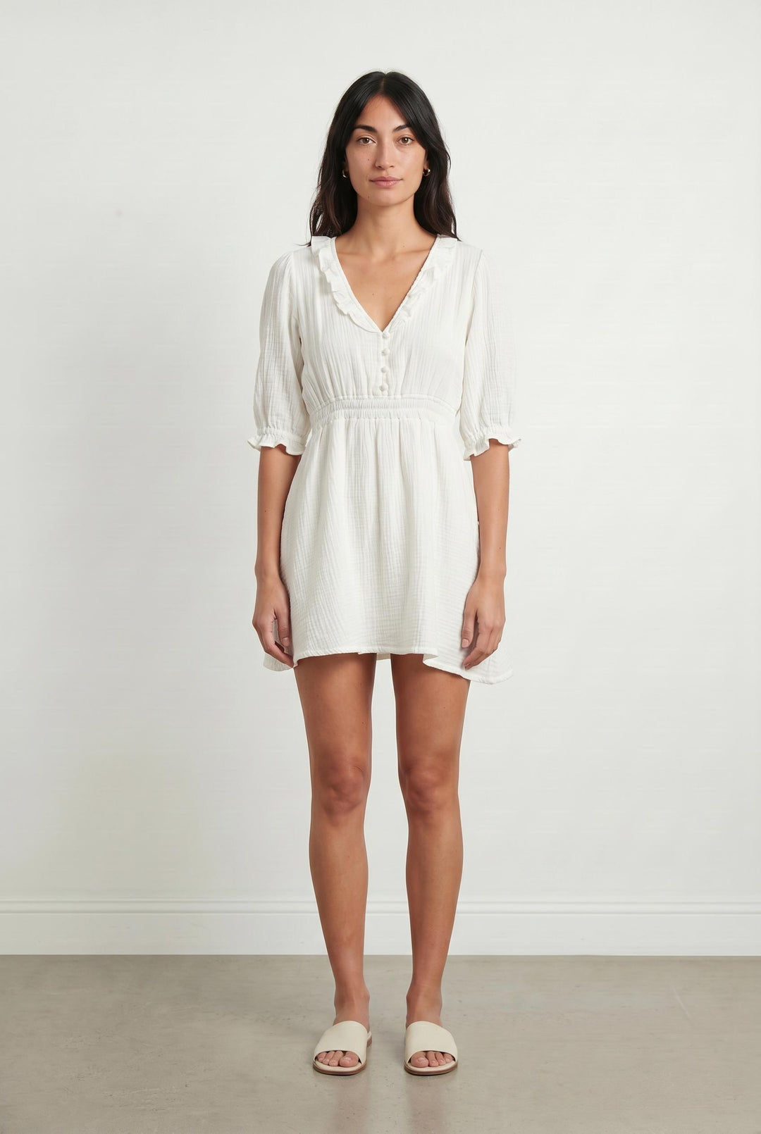 Robe Courte Blanche - Taille M/38 de la marque SAAJ | PARAD107228 - Vendu par Paradigme - Image 1