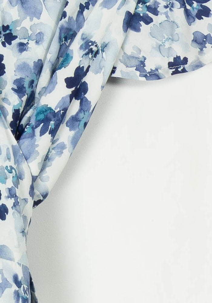 Robe Portefeuille Bleu et Blanc - Taille M/38 de la marque SAAJ | PARAD107229 - Vendu par Paradigme - Image 3