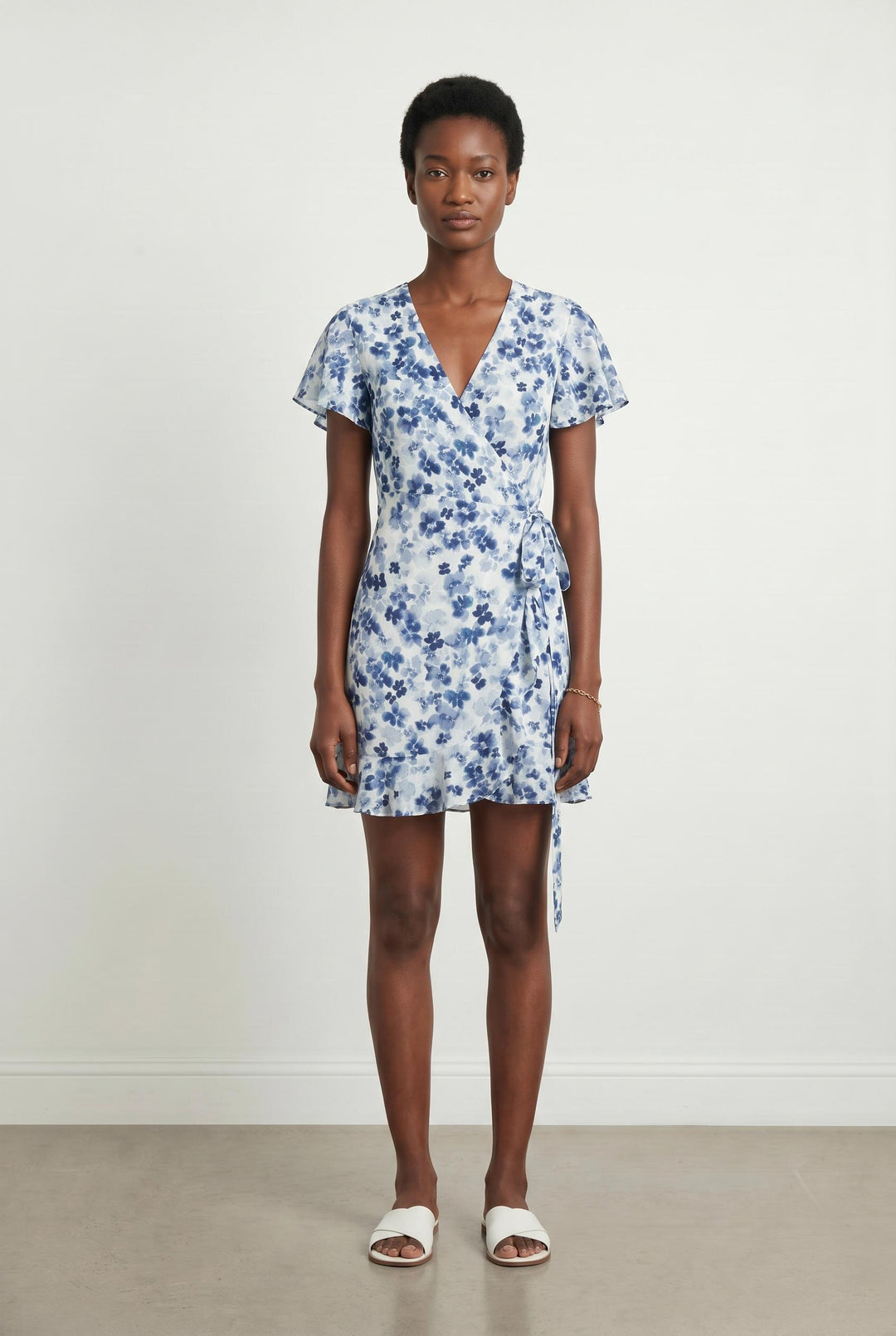 Robe Portefeuille Bleu et Blanc - Taille M/38 de la marque SAAJ | PARAD107229 - Vendu par Paradigme - Image 1