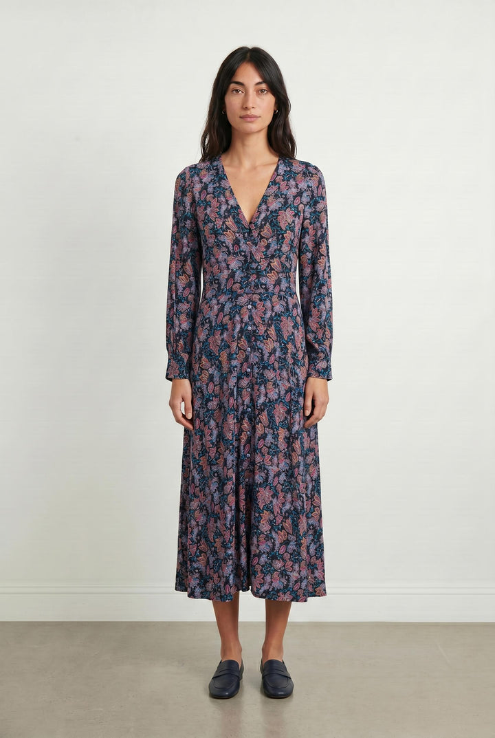 Robe Longue Bleu et Rose - Taille S/36 de la marque La Fée Maraboutée | PARAD107231 - Vendu par Paradigme - Image 1