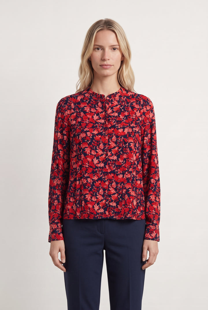 Blouse Rouge et Bleu Marine - Taille M/38 de la marque La Fée Maraboutée | PARAD107235 - Vendu par Paradigme - Image 1