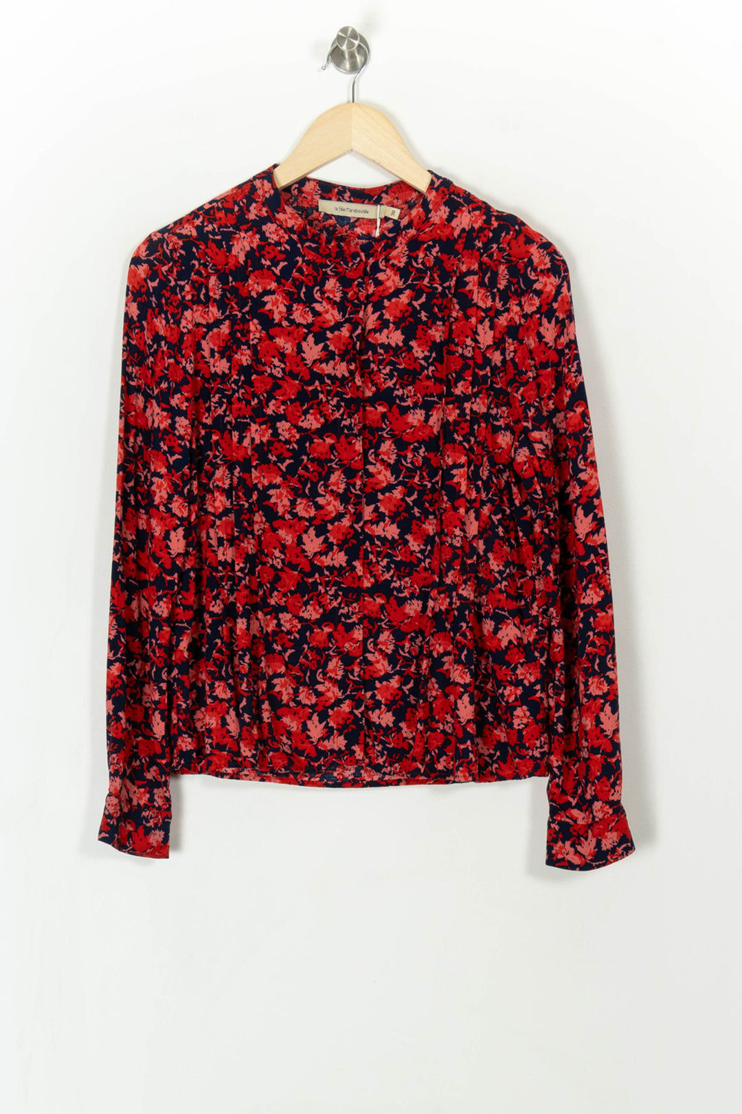 Blouse Rouge et Bleu Marine - Taille M/38 de la marque La Fée Maraboutée | PARAD107235 - Vendu par Paradigme - Image 2