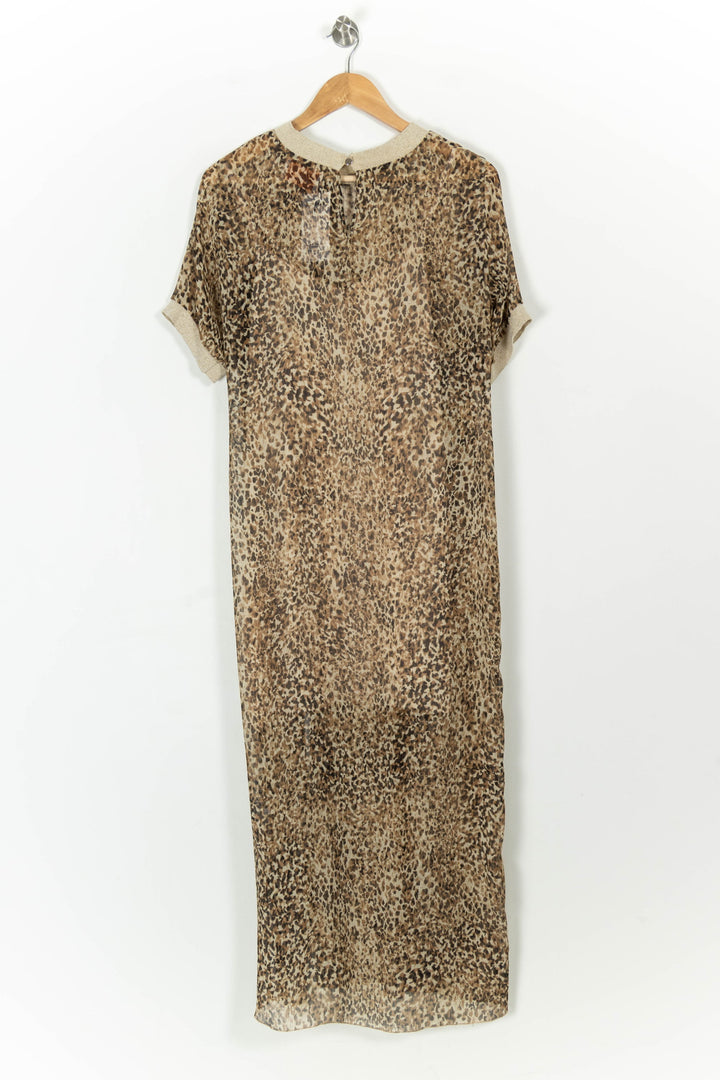 Robe Longue Léopard Beige - Taille M/38 de la marque Imprevu | PARAD107241 - Vendu par Paradigme - Image 4