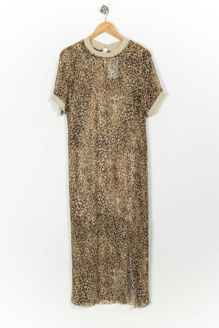 Robe Longue Léopard Beige - Taille M/38 de la marque Imprevu | PARAD107241 - Vendu par Paradigme - Image 2