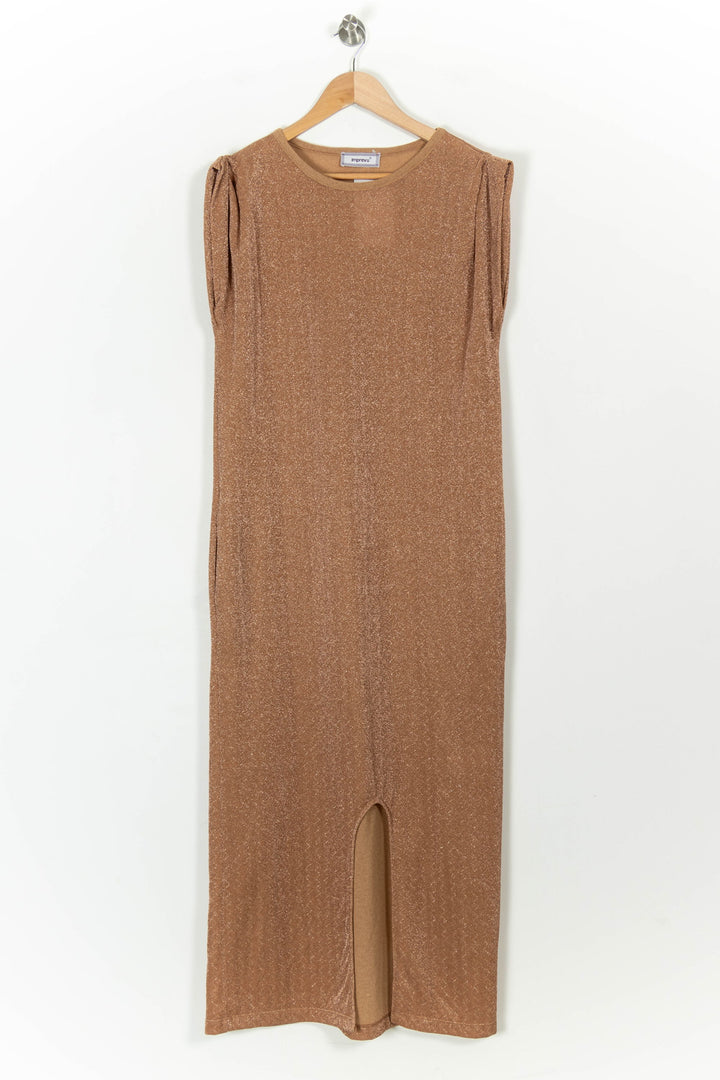 Robe Longue Dorée - Taille M/38 de la marque Imprevu | PARAD107242 - Vendu par Paradigme - Image 2