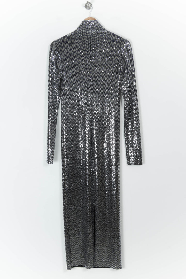 Robe Longue Argentée - Taille S/36 de la marque Maje | PARAD107247 - Vendu par Paradigme - Image 4