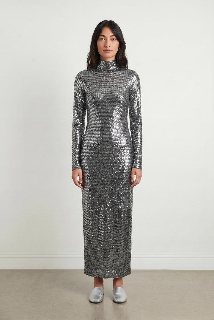 Robe Longue Argentée - Taille S/36 de la marque Maje | PARAD107247 - Vendu par Paradigme - Image 1