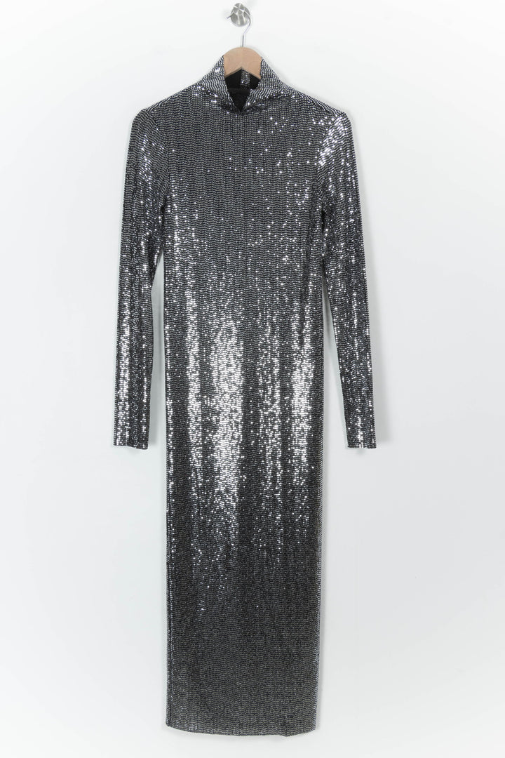 Robe Longue Argentée - Taille S/36 de la marque Maje | PARAD107247 - Vendu par Paradigme - Image 2