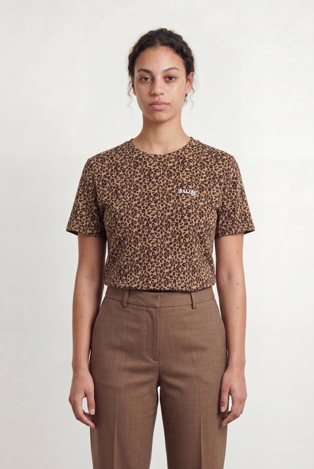 Tee-shirt Marron et Noir - Taille L/40 de la marque Balzac Paris | PARAD107251 - Vendu par Paradigme - Image 1