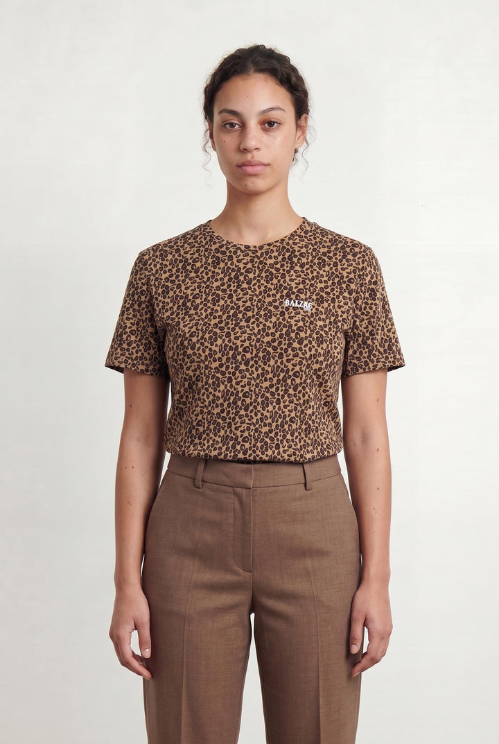 Tee-shirt Marron et Noir - Taille L/40 de la marque Balzac Paris | PARAD107251 - Vendu par Paradigme - Image 1