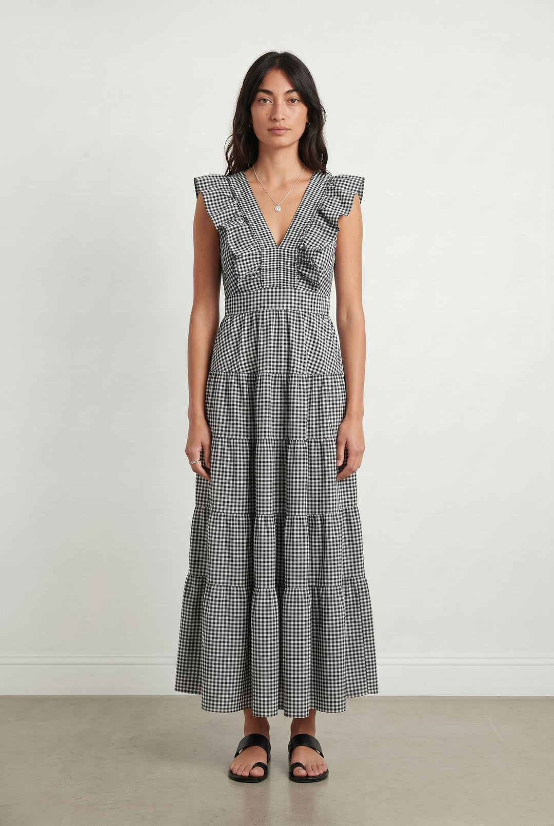 Robe Longue Noire et Blanche - Taille M/38 de la marque Sundress | PARAD107254 - Vendu par Paradigme - Image 1