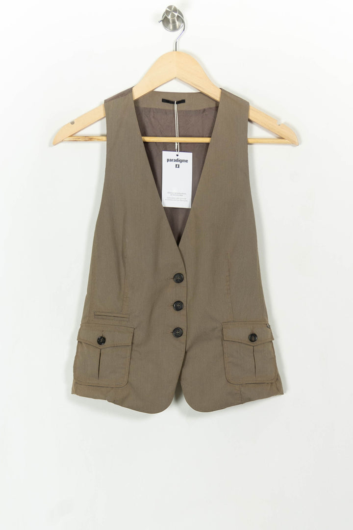Gilet Beige - Taille L/40 de la marque IKKS | PARAD107259 - Vendu par Paradigme - Image 2