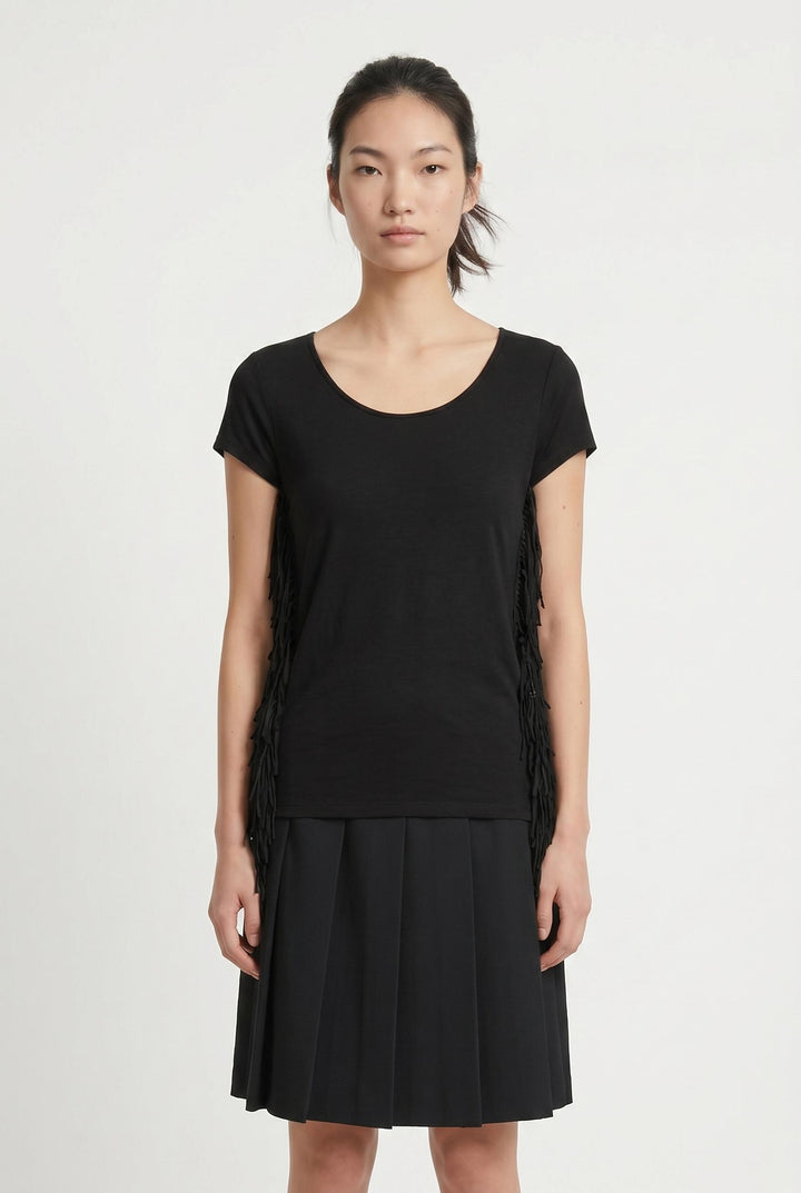 Tee-shirt Noir - Taille M/38 de la marque IKKS | PARAD107265 - Vendu par Paradigme - Image 1