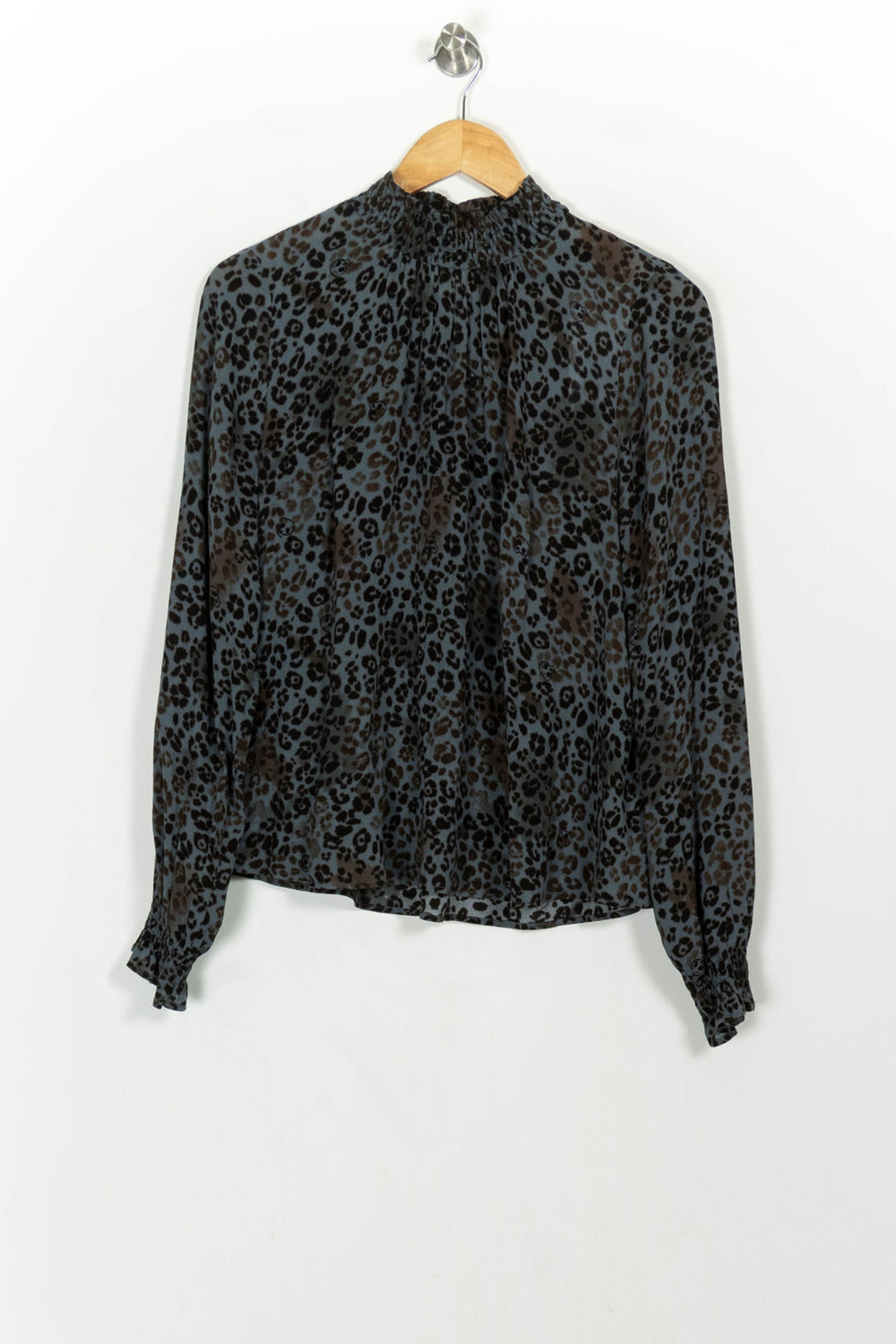 Blouse Léopard Noire et Grise - Taille M/38 de la marque IKKS | PARAD107275 - Vendu par Paradigme - Image 2