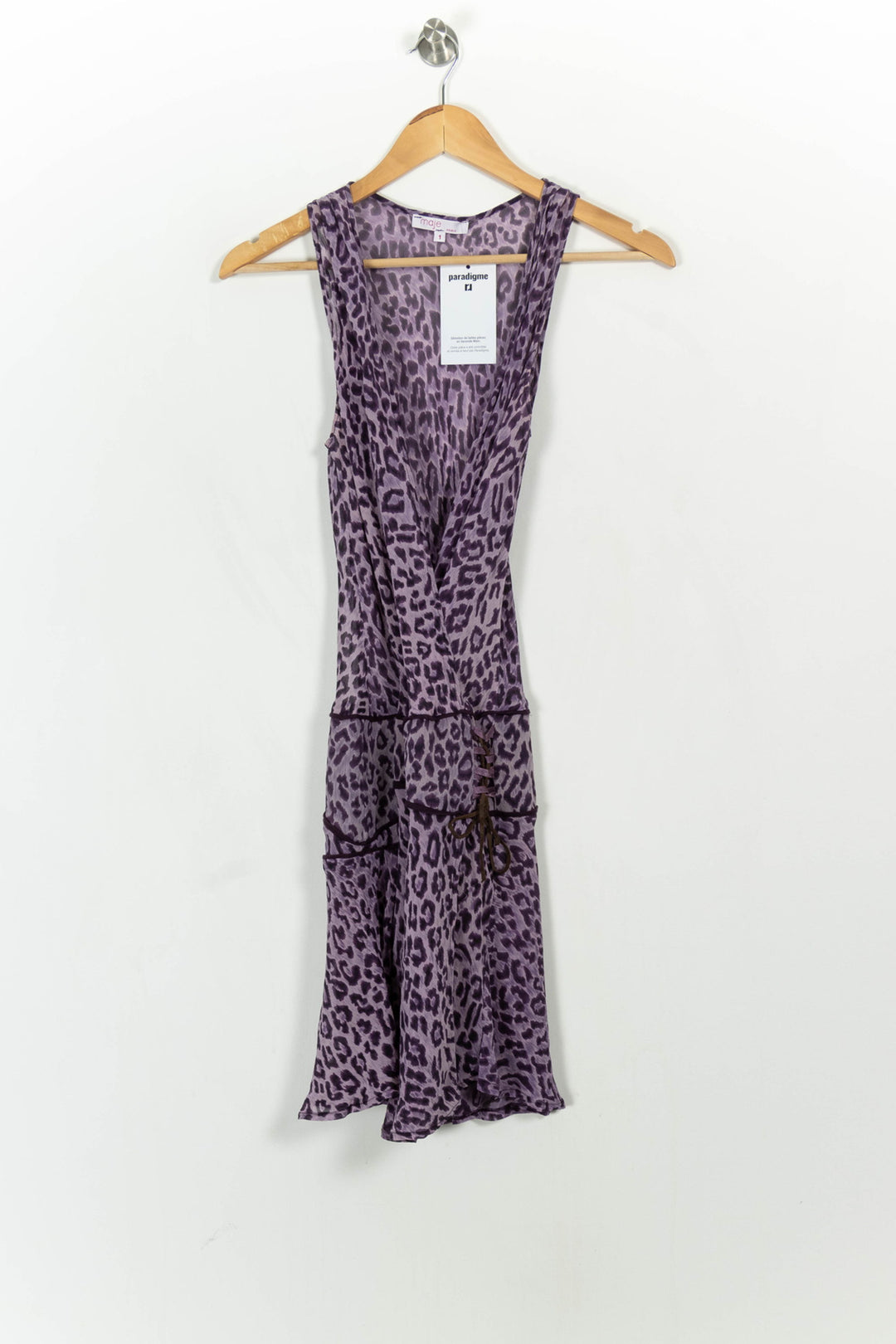 Robe Imprimée Violette - Taille S/36 de la marque Maje | PARAD107284 - Vendu par Paradigme - Image 2